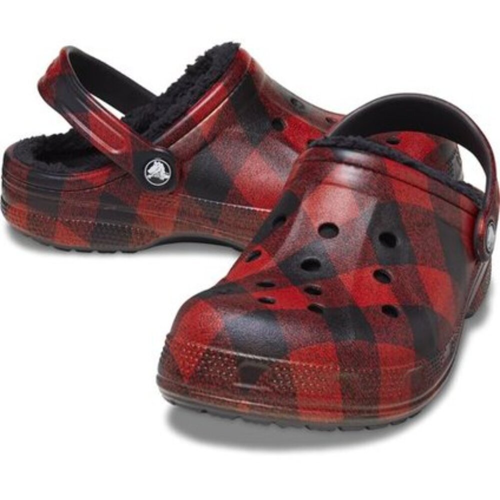 NIB Crocs Unisex Ralen Lined Clogs – Buffalo Plaid, Women’s 6 / Men’s 4